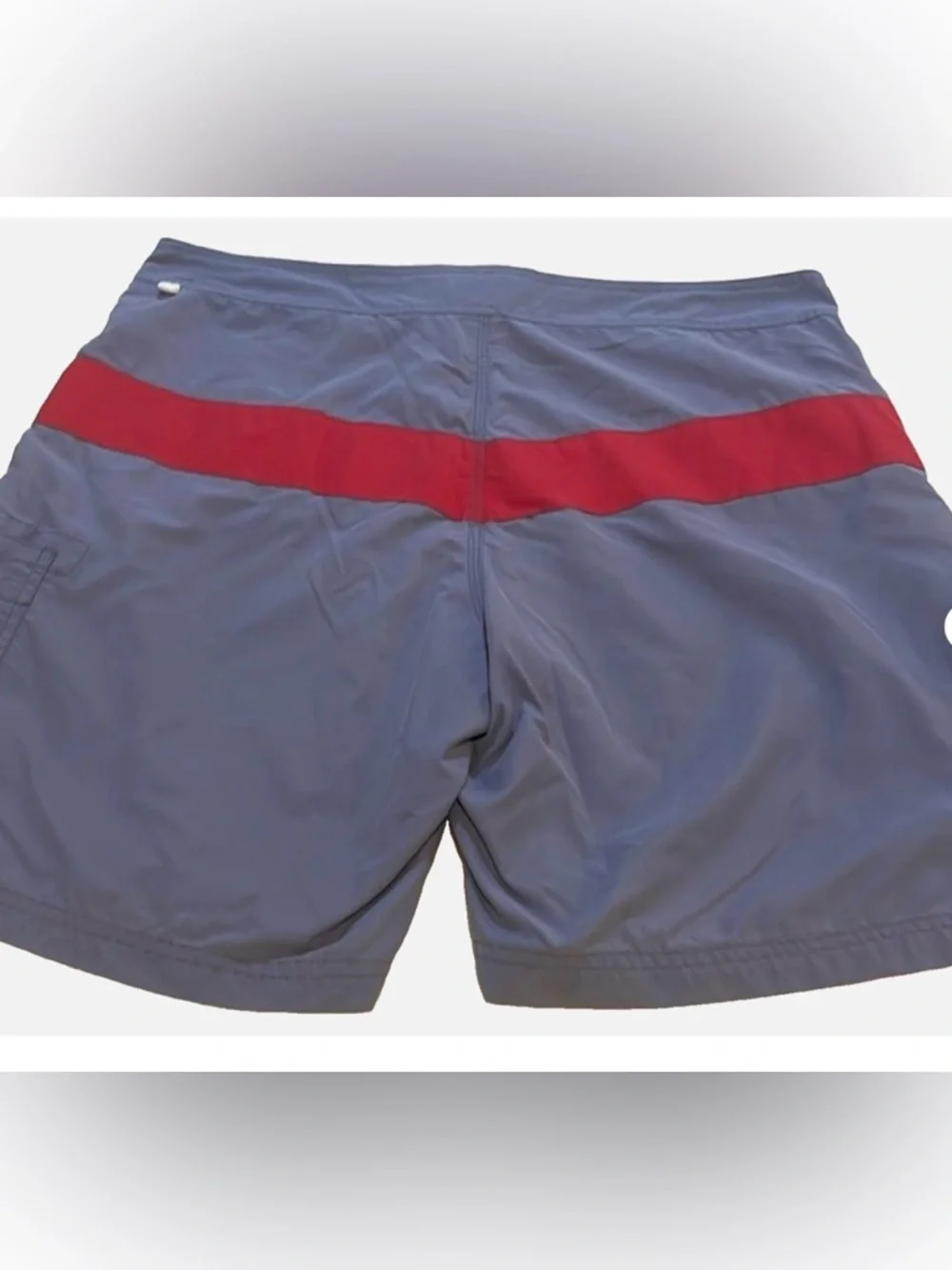 J.Crew Men’s Swim Trunks Size 36 Blue Red Stripe Board Shorts Quick Dry
